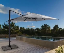 New Bizzotto OMBRELLONE BRACCIO IN ALLUMINIO 4X4 ANTRACITE - INES