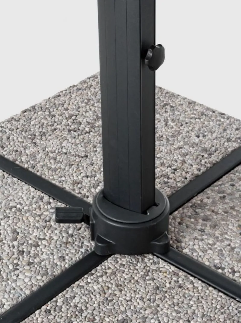 New Bizzotto OMBRELLONE BRACCIO IN ALLUMINIO 4X4 ANTRACITE - INES