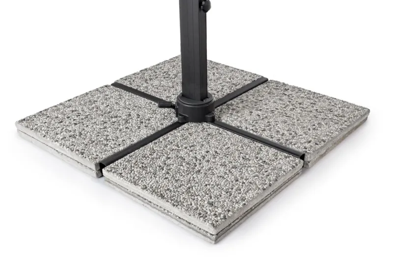 New Bizzotto OMBRELLONE BRACCIO IN ALLUMINIO 4X4 ANTRACITE - INES