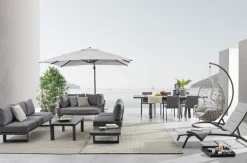 New Bizzotto OMBRELLONE BRACCIO IN ALLUMINIO 3X4 ANTRACITE - INES