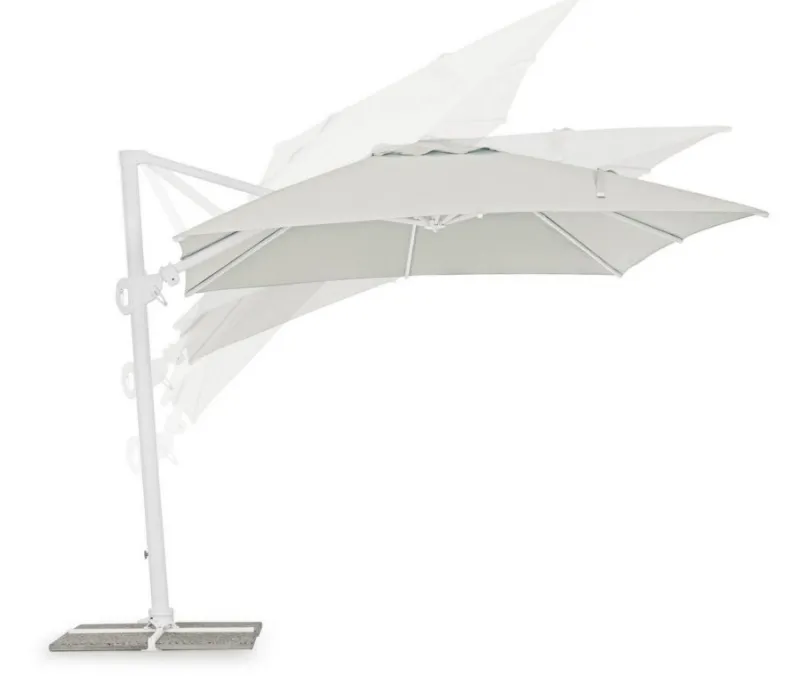 Discount Bizzotto OMBRELLONE BRACCIO IN ALLUMINIO 3X3 BIANCO - EDEN
