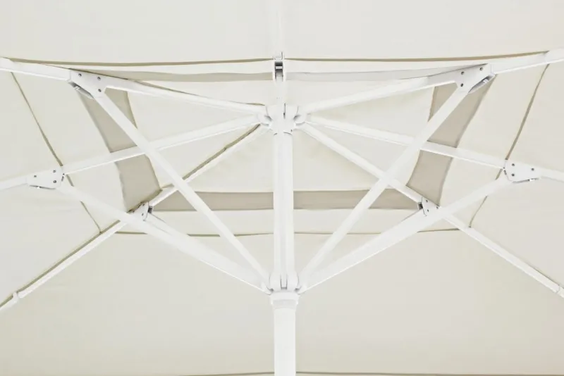 Clearance Bizzotto OMBRELLONE IN ALLUMINIO 4X4 BIANCO GRIGIO - ALGHERO