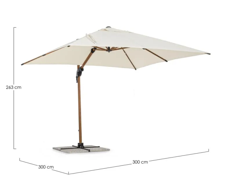 Online Bizzotto OMBRELLONE IN ALLUMINIO 3X3 BEIGE - ORION