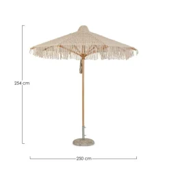 Online Bizzotto OMBRELLONE MACRAME 2.5M NAT