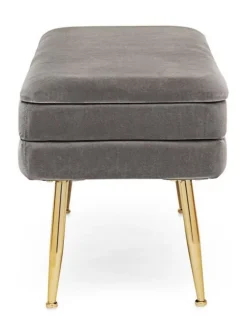 Online Bizzotto PANCA CONTENITORE GRIGIO SCURO - PAVLINA