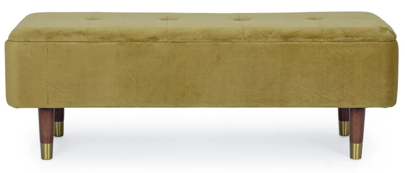 Best Bizzotto PANCA CONTENITORE IN VELLUTO OLIVE - KIRA