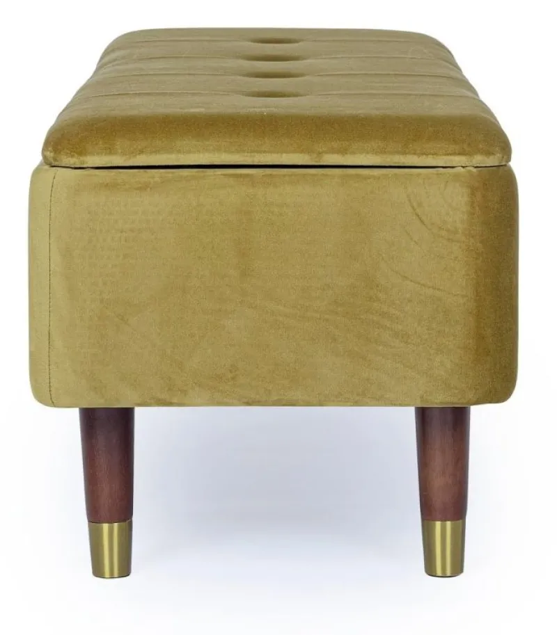 Best Bizzotto PANCA CONTENITORE IN VELLUTO OLIVE - KIRA