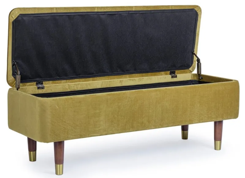 Best Bizzotto PANCA CONTENITORE IN VELLUTO OLIVE - KIRA