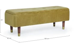 Best Bizzotto PANCA CONTENITORE IN VELLUTO OLIVE - KIRA