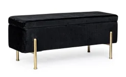 Hot Bizzotto PANCA CONTENITORE IN VELLUTO NERO - IRINA