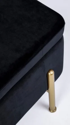 Hot Bizzotto PANCA CONTENITORE IN VELLUTO NERO - IRINA