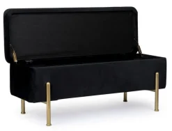 Hot Bizzotto PANCA CONTENITORE IN VELLUTO NERO - IRINA