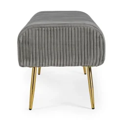 Clearance Bizzotto PANCA IN VELLUTO GRIGIO - SELENA