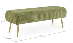 Outlet Bizzotto PANCA IN VELLUTO OLIVE - SELENA
