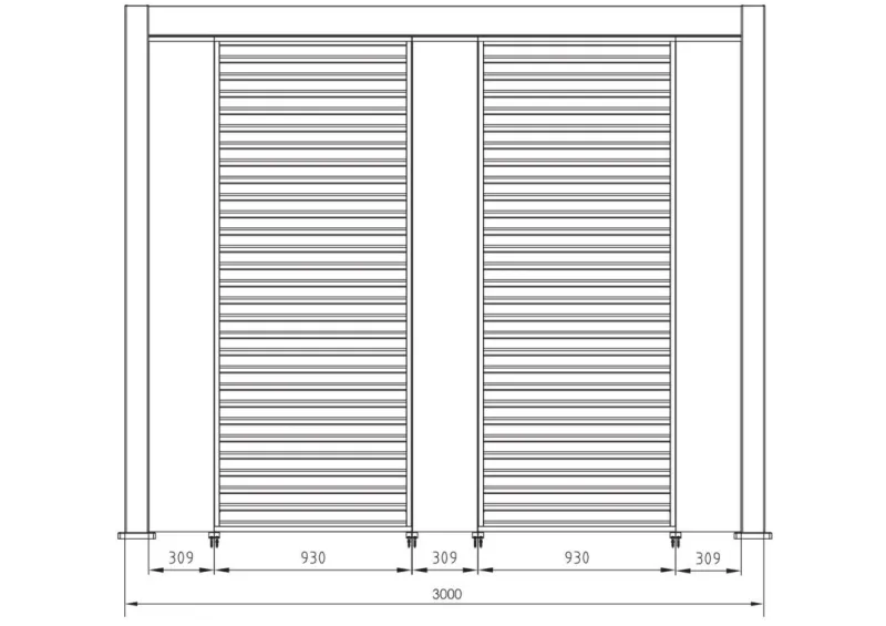 Clearance Bizzotto PANNELLO VERTICALE PERGOLA OCEAN RUSTIC