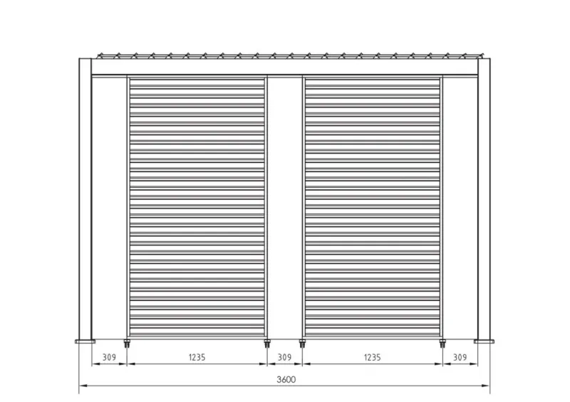 Clearance Bizzotto PANNELLO VERTICALE PERGOLA OCEAN RUSTIC