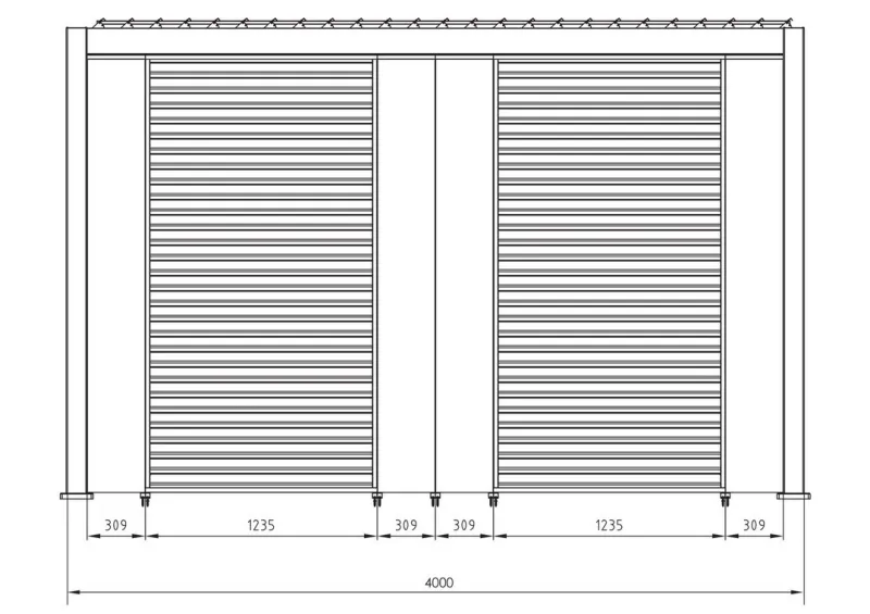 Clearance Bizzotto PANNELLO VERTICALE PERGOLA OCEAN RUSTIC
