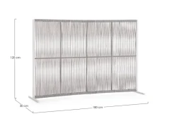 Hot Bizzotto PARAVENTO PAXSON 180X120 BIA QS20/GRIGIO