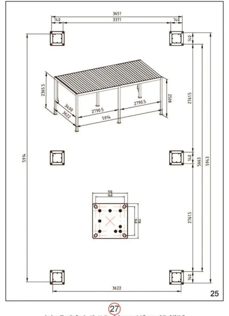 Sale Bizzotto PERGOLA OCEAN 3.6X6 ANTRACITE