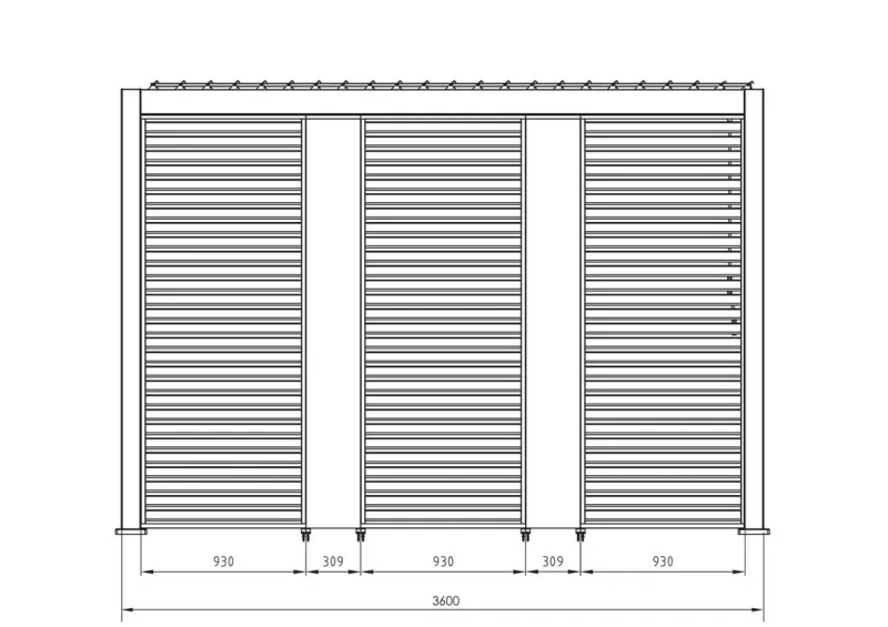 Sale Bizzotto PERGOLA OCEAN 3.6X6 ANTRACITE