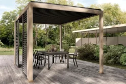 Outlet Bizzotto PERGOLA OCEAN 3X4 NATURAL-ANTRACITE