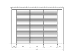 Best Bizzotto PERGOLA OCEAN 3.6X3.6 RUSTIC-BIANCO