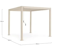 Discount Bizzotto PERGOLA OCEAN 3X3 SETA