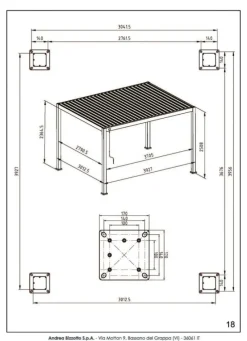 Hot Bizzotto PERGOLA OCEAN 3X4 SETA