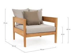 Bizzotto POLTRONA C-C KOBO NATURAL - FSC