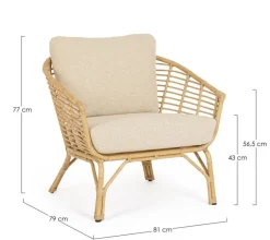 Best Bizzotto POLTRONA CON CUSCINI - MABEL