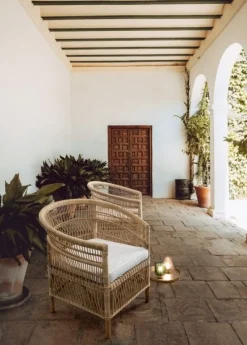 Hot Bizzotto POLTRONA CON CUSCINO IN FIBRE NATURALI - JOSEFINA