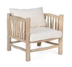 Hot Bizzotto POLTRONA CON CUSCINO IN TEAK - SAHEL