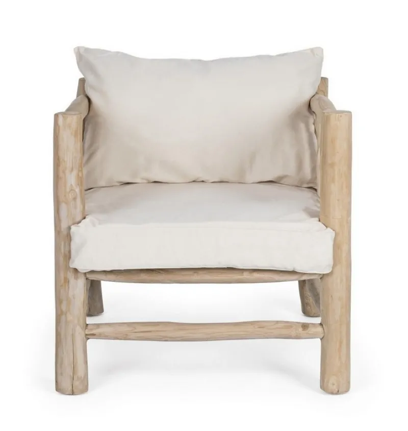 Hot Bizzotto POLTRONA CON CUSCINO IN TEAK - SAHEL