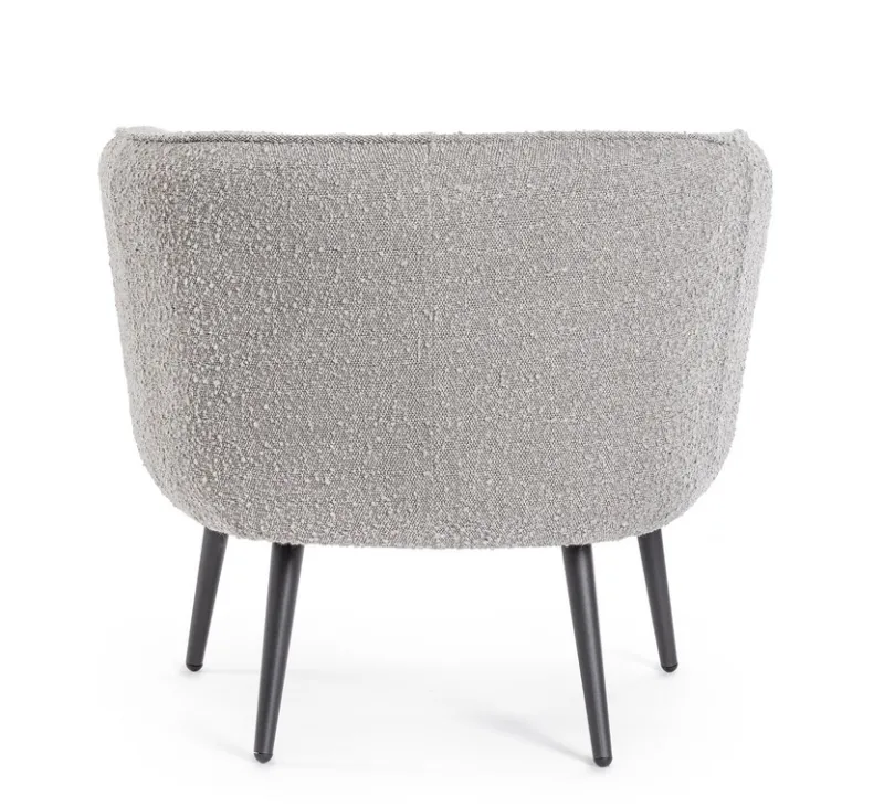 Best Bizzotto POLTRONA EFFETTO BOUCLE' GRIGIO - AVRIL