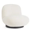Discount Bizzotto POLTRONA GIREVOLE EFFETTO BOUCLE' BIANCO - MARGOT