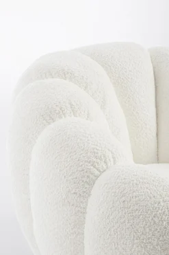 Online Bizzotto POLTRONA GIREVOLE EFFETTO BOUCLE' BIANCO - FLOREL