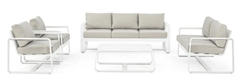 Sale Bizzotto POLTRONA IN ALLUMINIO BIANCO YK11 - MERRIGAN