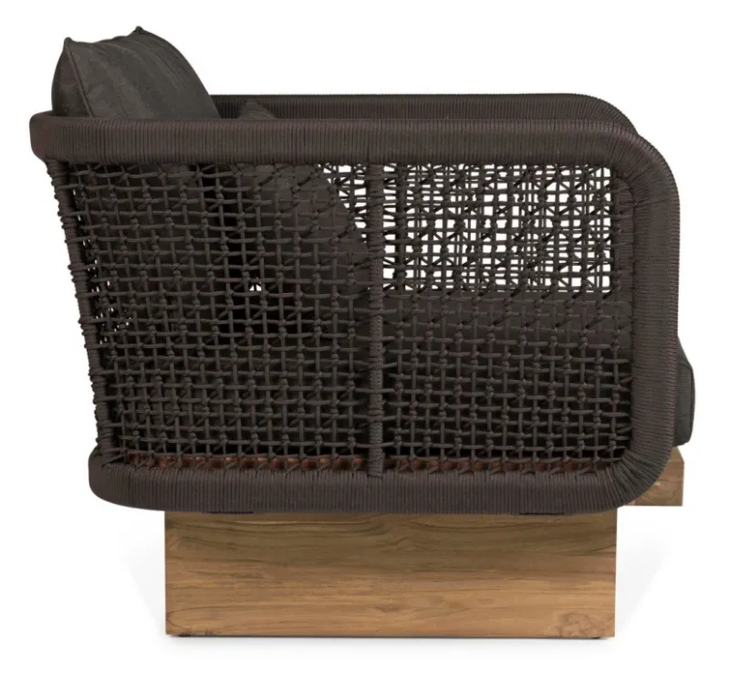 Clearance Bizzotto POLTRONA IN CORDA PER ESTERNO - XYLIA DARK