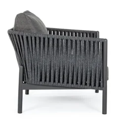 New Bizzotto POLTRONA IN CORDA PER ESTERNO ANTRACITE WG21 - FLORENCIA