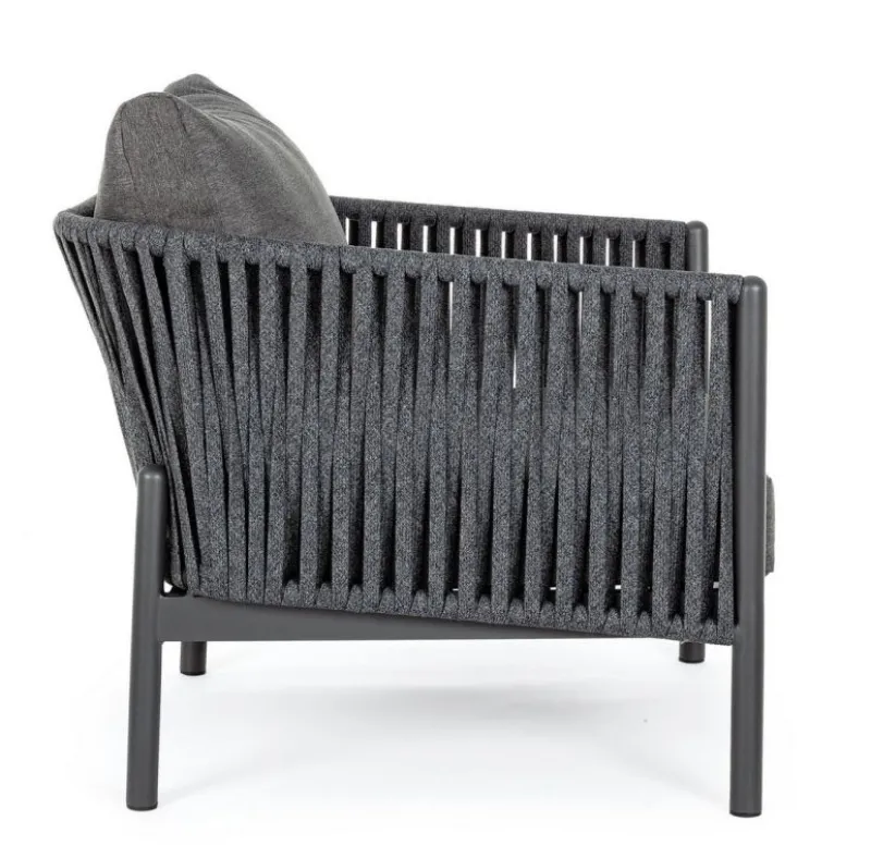 New Bizzotto POLTRONA IN CORDA PER ESTERNO ANTRACITE WG21 - FLORENCIA