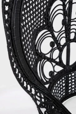 Outlet Bizzotto POLTRONA IN FIBRE NATURALI SFODERABILE NERO - PEACOCK
