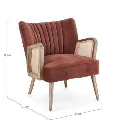 Hot Bizzotto POLTRONA IN LEGNO MATTONE - VIRNA