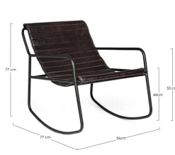 Bizzotto POLTRONA IN PELLE NERA - KARISMA