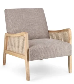 Outlet Bizzotto POLTRONA IN TESSUTO BIANCO GRIGIO - DEANNA