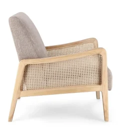 Outlet Bizzotto POLTRONA IN TESSUTO BIANCO GRIGIO - DEANNA