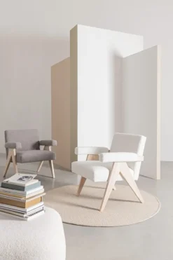 Outlet Bizzotto POLTRONA IN TESSUTO TORTORA - FAIZA