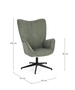 Outlet Bizzotto POLTRONA IN TESSUTO VERDE - INAS