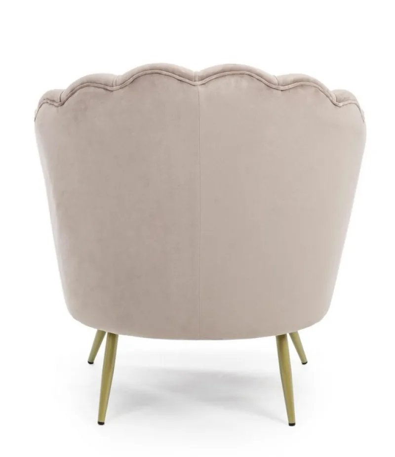 Outlet Bizzotto POLTRONA IN VELLUTO GRIGIO CHIARO - GILIOLA