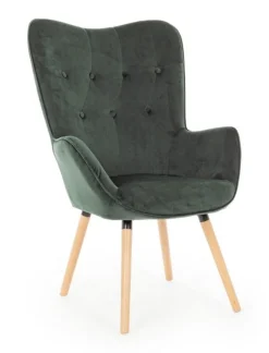 Discount Bizzotto POLTRONA IN VELLUTO VERDE BOSCO - JULIET