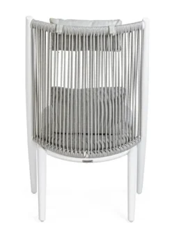 Bizzotto POLTRONA LOUNGE IN CORDA PER ESTERNO BIANCA XK03 - ALOHA NEW